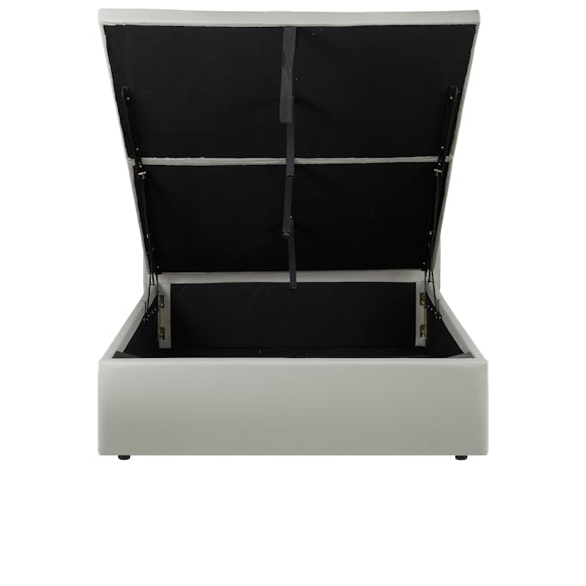 Arthur Super Single Storage Bed - Oslo Grey (Faux Leather) - 2