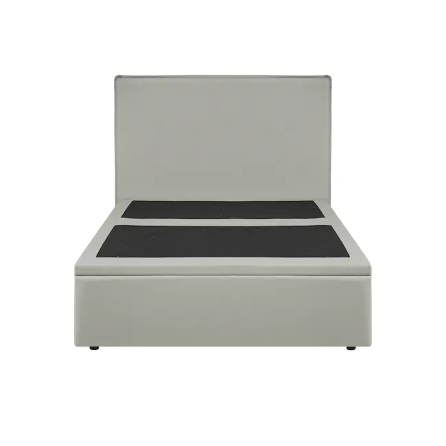 Arthur Super Single Storage Bed - Oslo Grey (Faux Leather) - 2 - Grey sofa, minimalist design, modern furniture, sleek