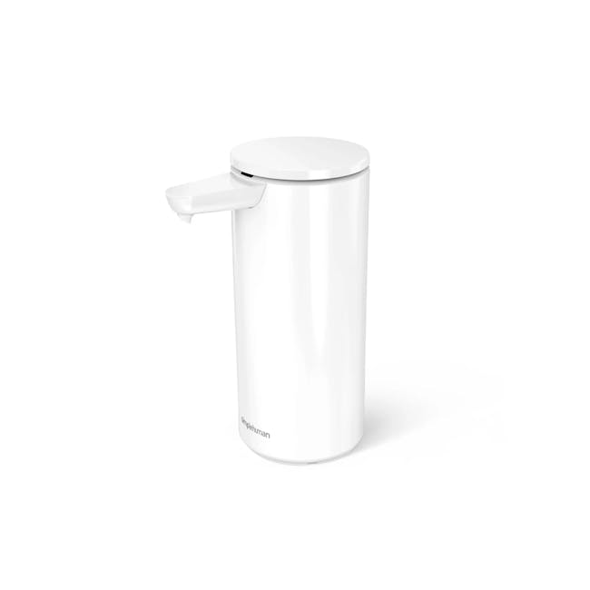 simplehuman 14oz Sensor Pump - White - 1 - Sleek, modern design with a minimalist aesthetic, White cylindrical container