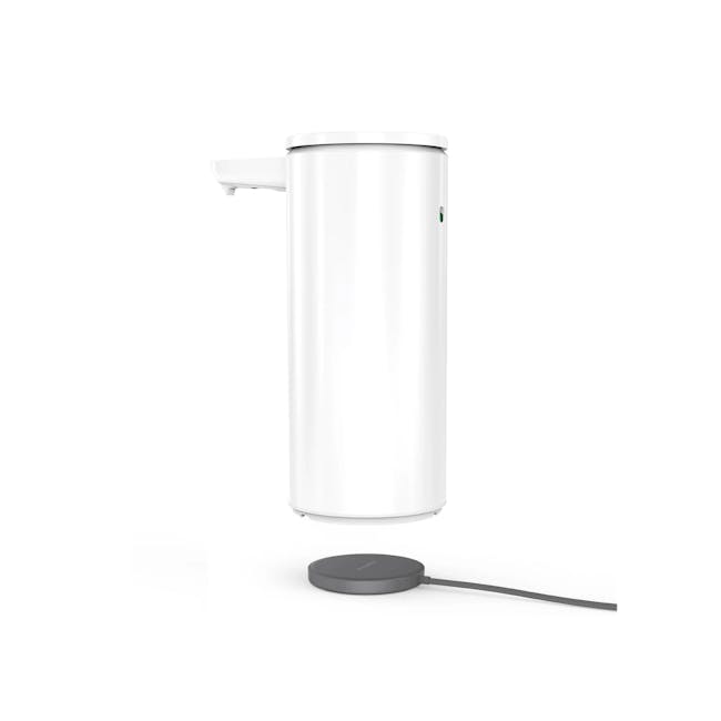 simplehuman 14oz Sensor Pump - White - 4 - White, cylindrical, modern, sleek, minimalist, contemporary, industrial design