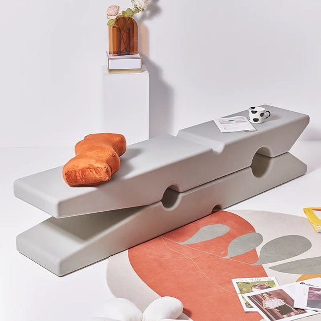 Peg Design Bench 1.9m - Grey - 3