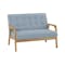 Tucson 2 Seater Sofa - Natural, Aquamarine (Fabric)
