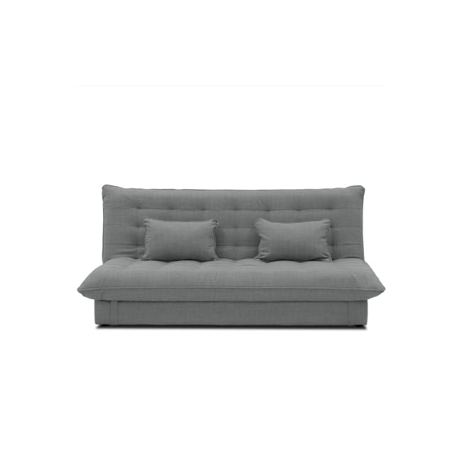 Tessa 3 Seater Storage Sofa Bed - Pewter Grey (Eco Clean Fabric) - 0