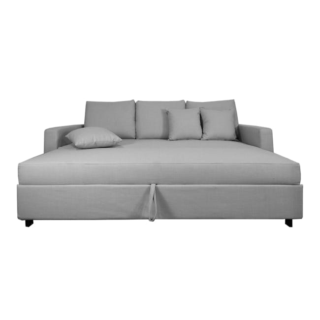 Vernon 3 Seater Sofa Bed - Ash Grey - 1