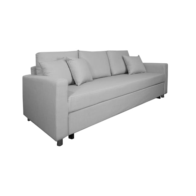 Vernon 3 Seater Sofa Bed - Ash Grey - 4