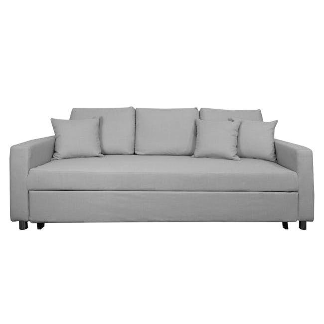 Vernon 3 Seater Sofa Bed - Ash Grey - 0