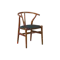Caine Chair - Walnut, Black (Faux Leather)