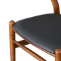 Caine Chair - Walnut, Black (Faux Leather) - 7