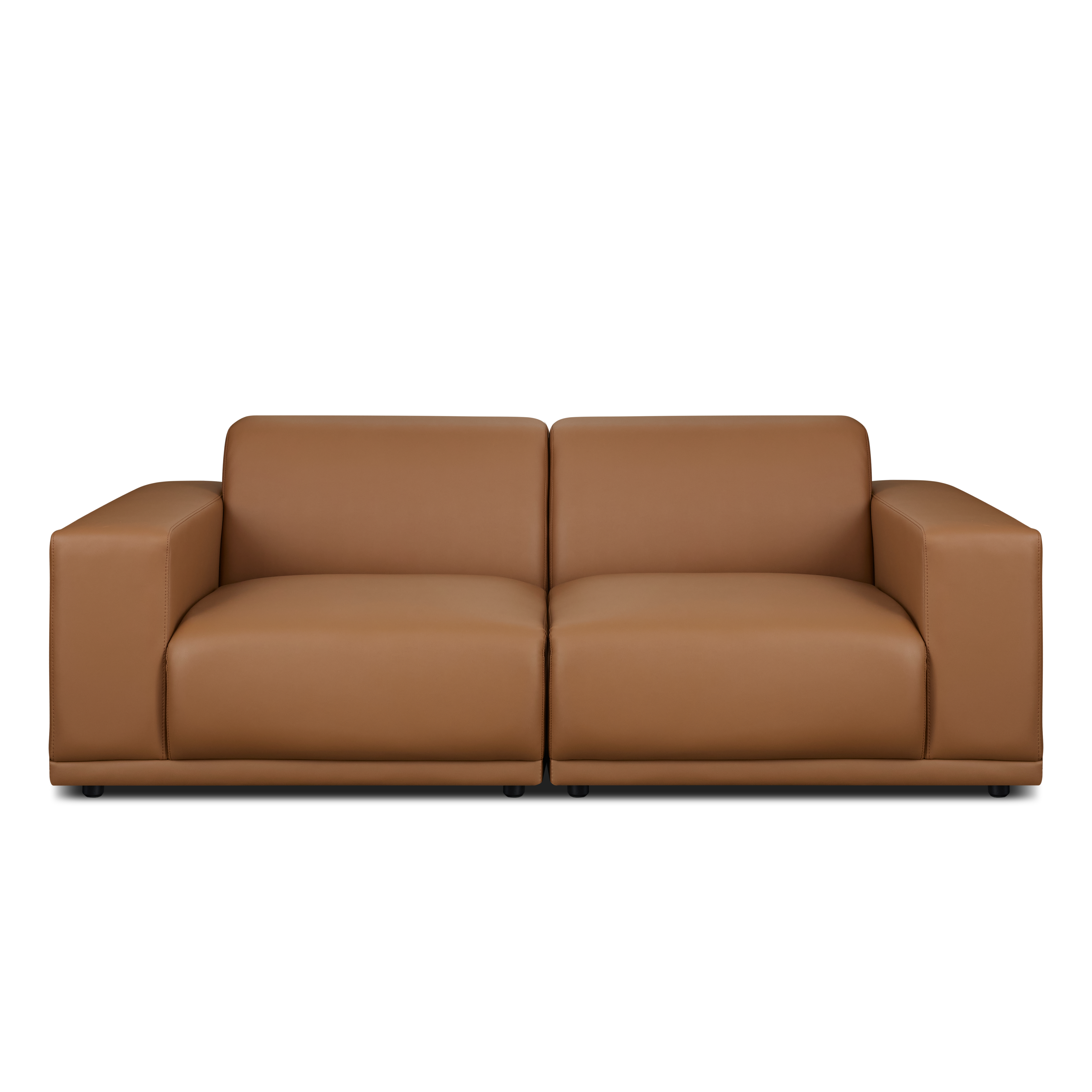 Milan 3 Seater Sofa - Caramel Tan (Faux Leather)