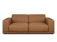 Milan 3 Seater Sofa - Caramel Tan (Faux Leather)