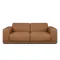 Milan 3 Seater Sofa - Caramel Tan (Faux Leather)