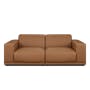 Milan 4 Seater Extended Sofa - Caramel Tan (Faux Leather) - 3