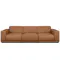 Milan 4 Seater Sofa - Caramel Tan (Faux Leather)