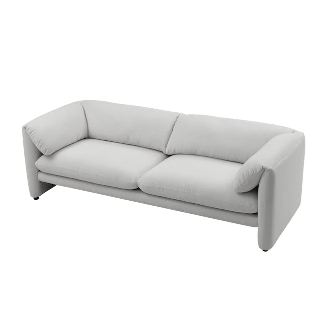 Artemis 3 Seater Sofa - Grey Boucle (Spill Resistant) - 2