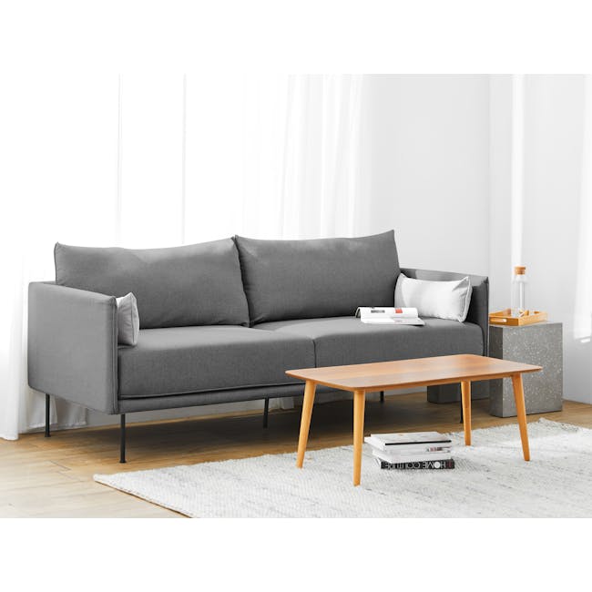 Emerson 3 Seater Sofa - Charcoal Grey - 1