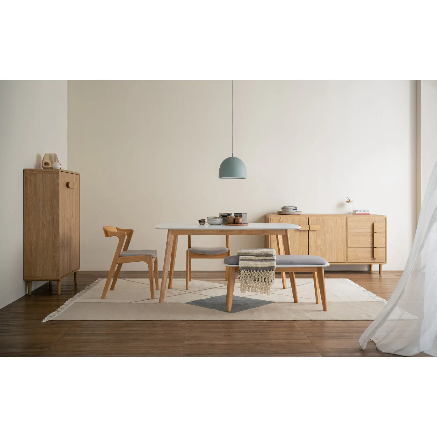 (As-is) Harold Dining Table 1.2m - Natural, White - 35 - 12