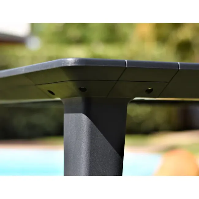 Lima Outdoor Dining Table 1.6m - Graphite - 5