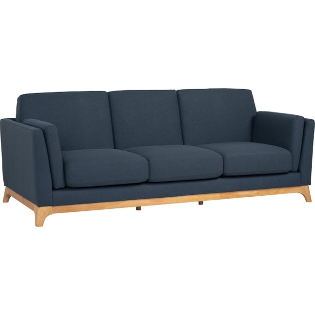 Elijah 3 Seater Sofa - Navy (Fabric) - 2