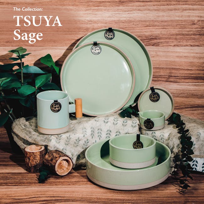Table Matters Tsuya Sage 2.8 inch Saucer - 3