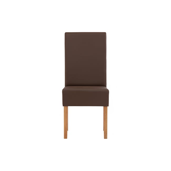 Nora Dining Chair - Natural, Mocha (Faux Leather) - 5