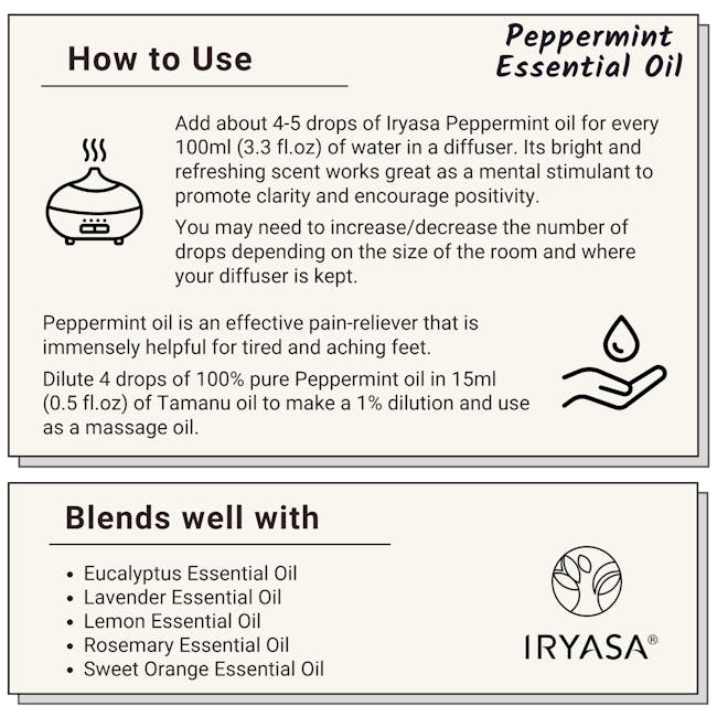 Iryasa Organic Peppermint Essential Oil - 7