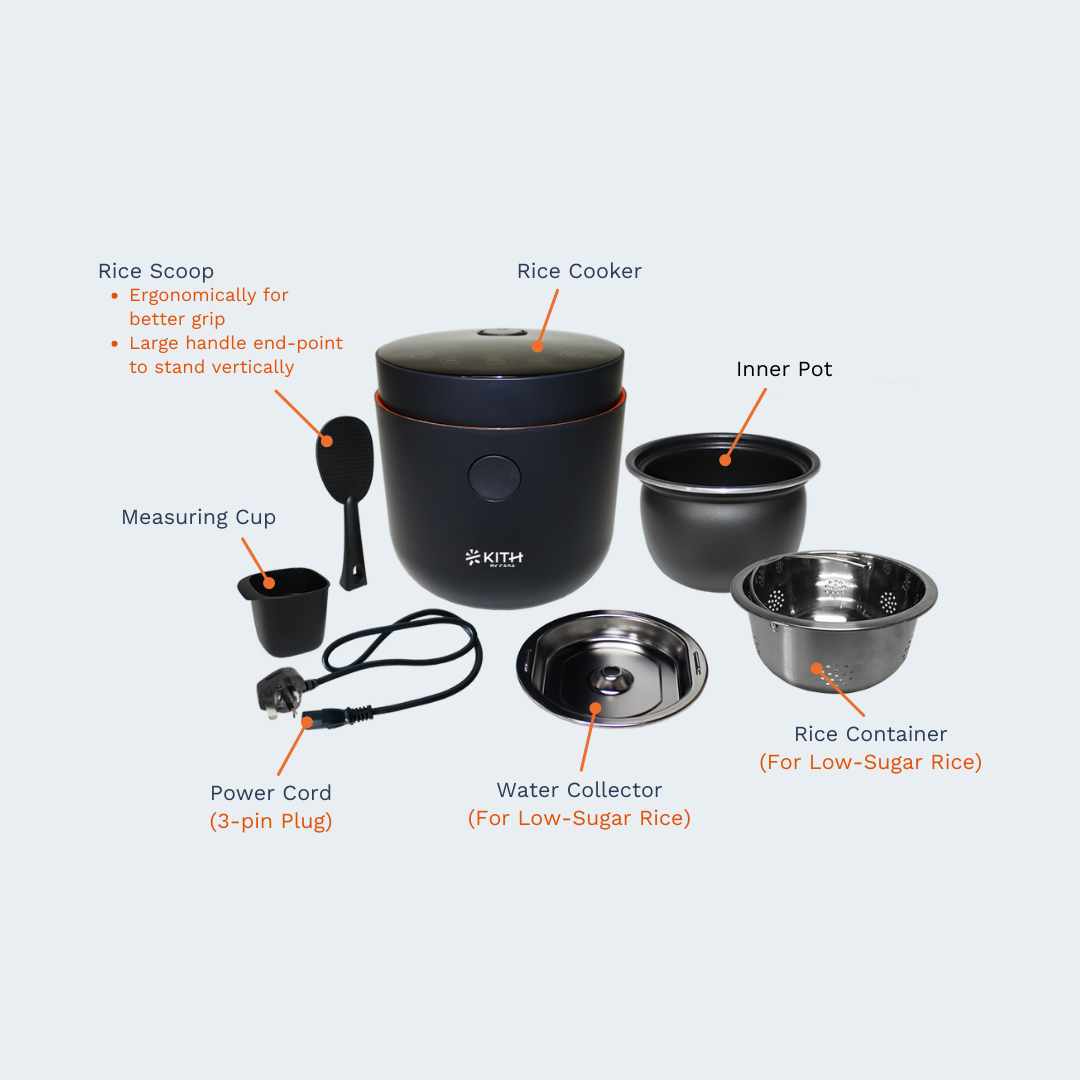 KITH LowSugar Rice Cooker 1L, KITH Smokeless BBQ Grill HipVan