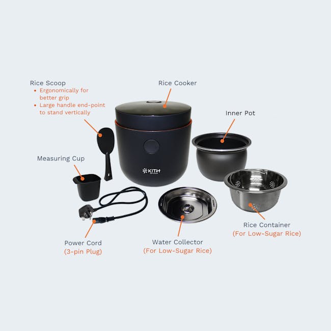 KITH Low-Sugar Rice Cooker 1L - 12