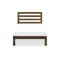 Katana Single Wooden Headboard Bed - Walnut