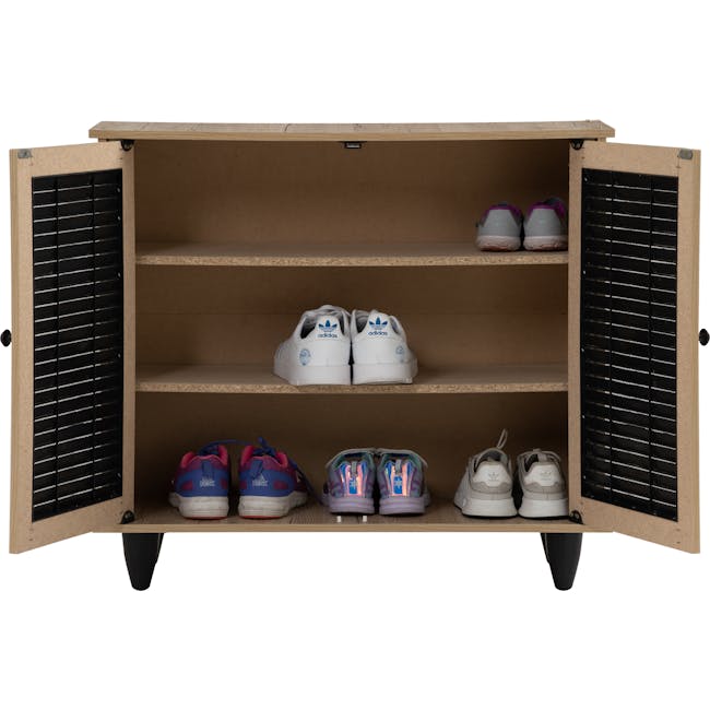 Aveleen 2 Door Shoe Cabinet - Oak - 4