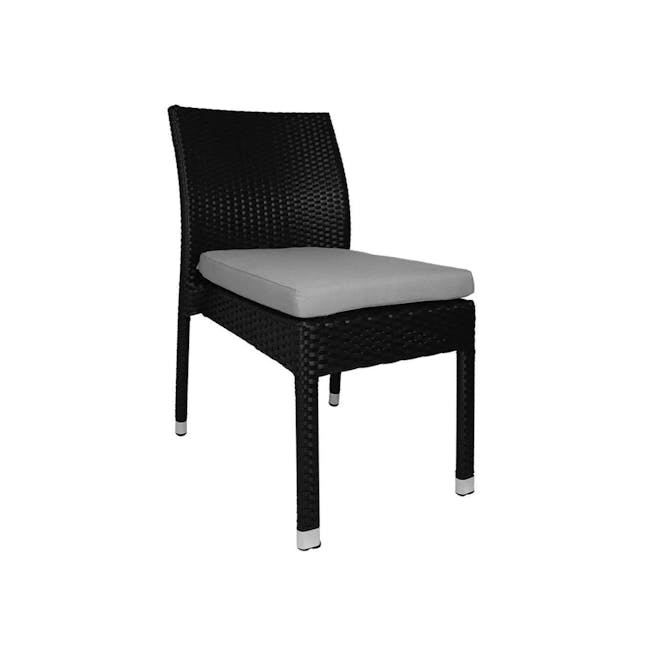 Monde 2 Chair Outdoor Dining Set - Grey Cushion - 1