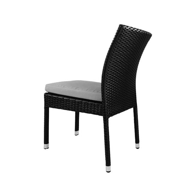 Monde 2 Chair Outdoor Dining Set - Grey Cushion - 3
