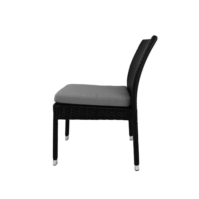 Monde 2 Chair Outdoor Dining Set - Grey Cushion - 2