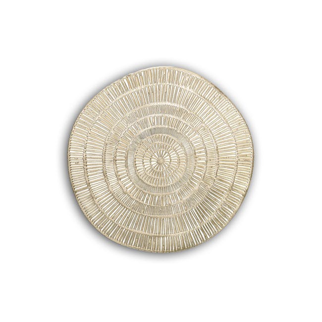 Astra Round Placemat - Gold - 0