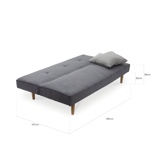 Andre Sofa Bed - Hailstorm - 6