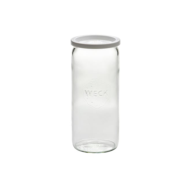 Weck Jar Cylinder with White Plastic Lid (3 Sizes) - 3