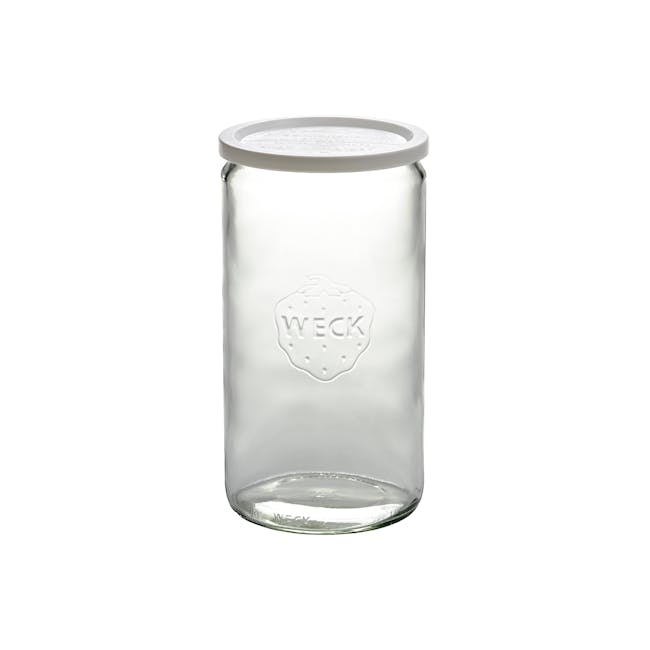 Weck Jar Cylinder with White Plastic Lid (3 Sizes) - 4