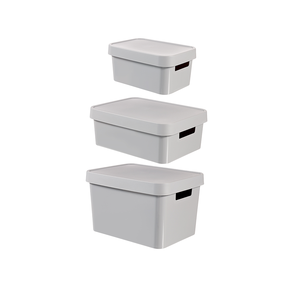 Curver Infinity Box + Lid Grey HipVan