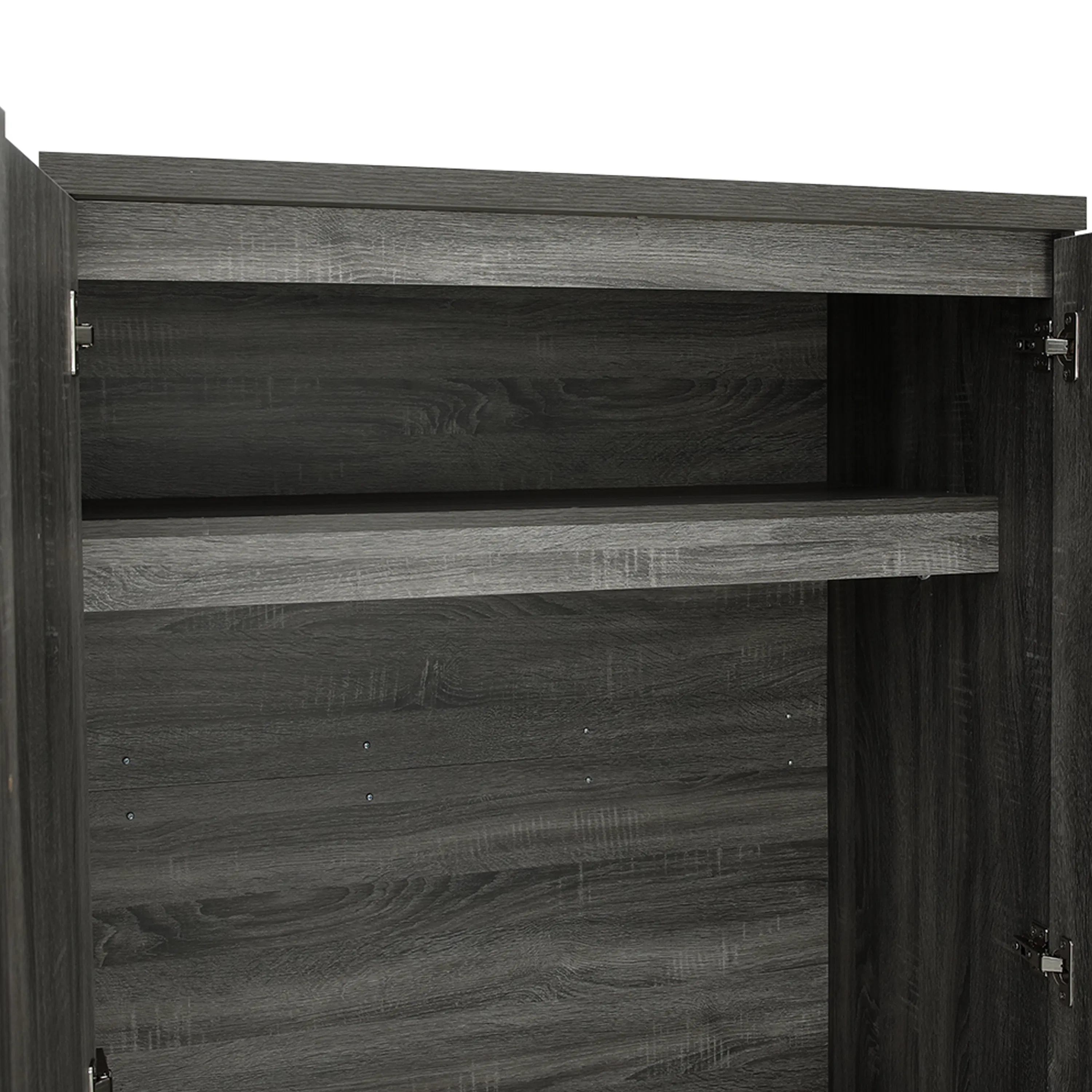 Firoh 2 Door Wardrobe with 1 Drawer - Grey Ash - 12