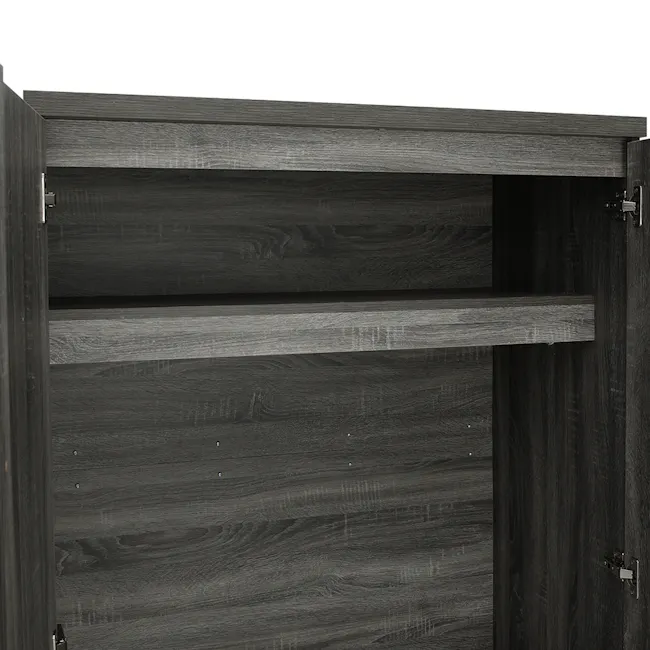 Firoh 2 Door Wardrobe with 1 Drawer - Grey Ash - 12