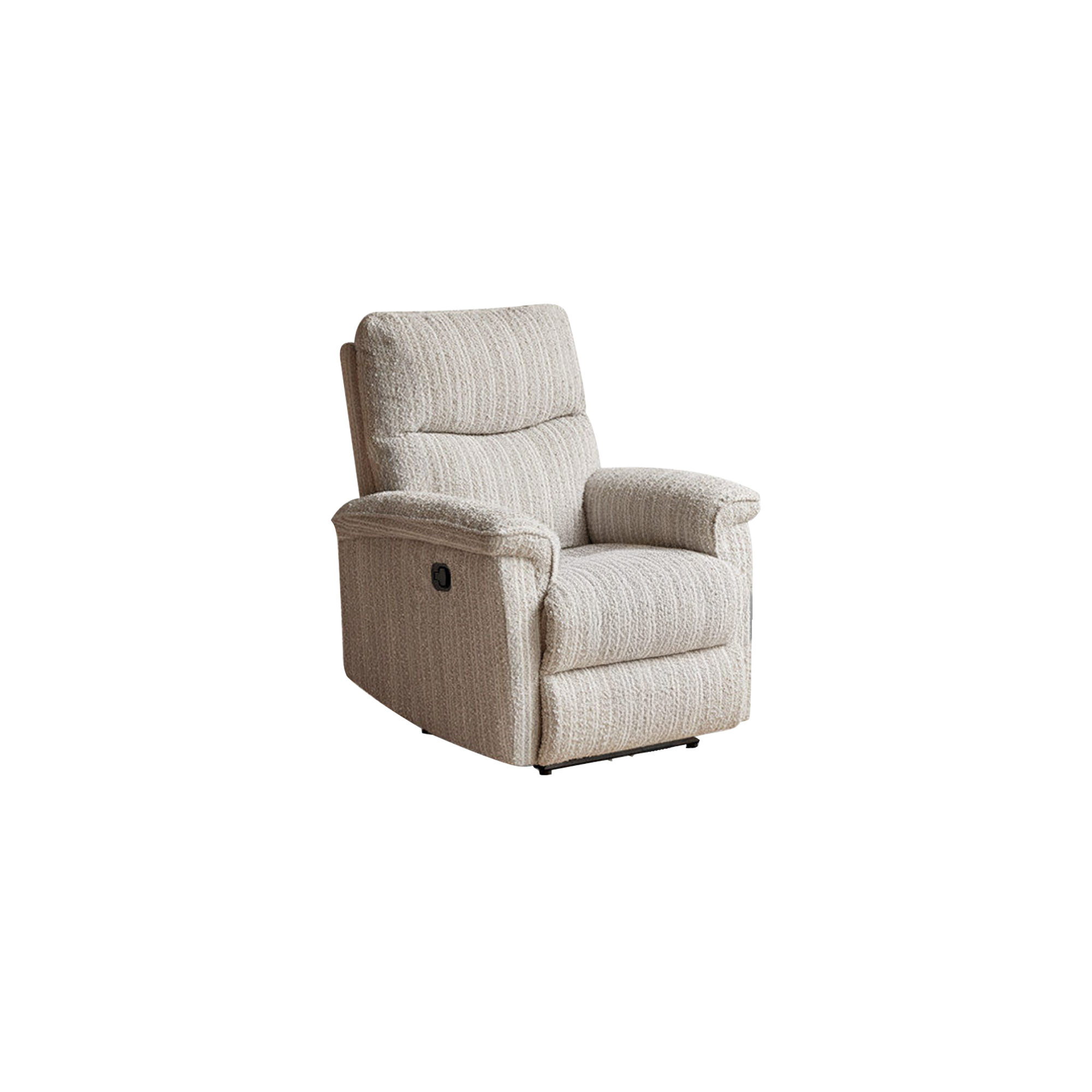 Juno Manual Recliner Lounge Chair - White Grey