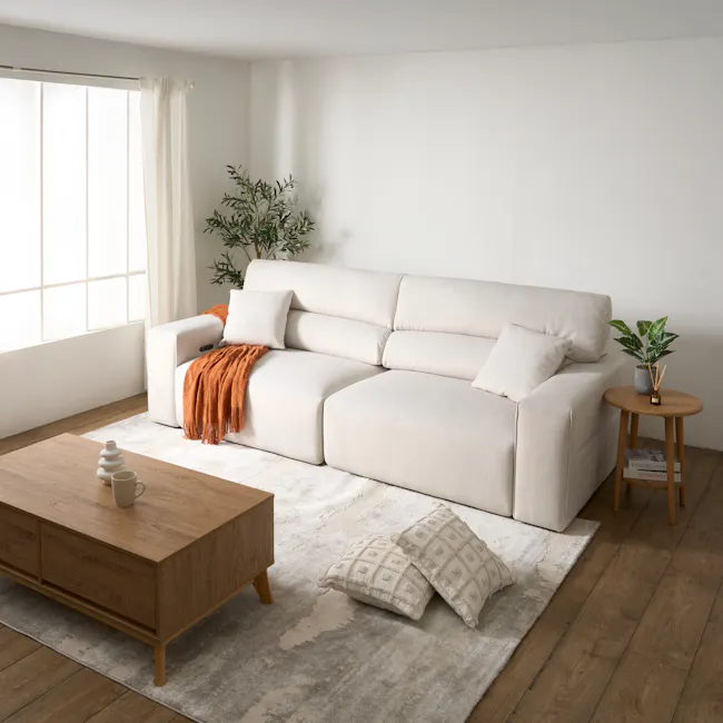Forte Right Arm Power Sliding Extension Sofa Unit - Pearl River (Scratch Resistant) - 4
