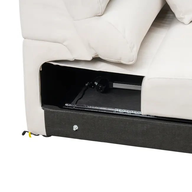 Forte Right Arm Power Sliding Extension Sofa Unit - Pearl River (Scratch Resistant) - 22