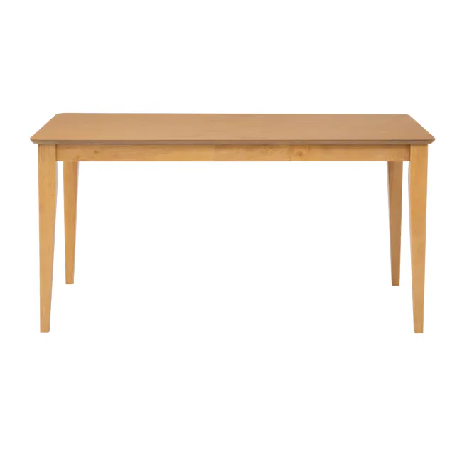 Adriel Dining Table 1.5m - Oak - 5 - Wooden table, minimalist design, natural wood finish, simple structure, rectangular