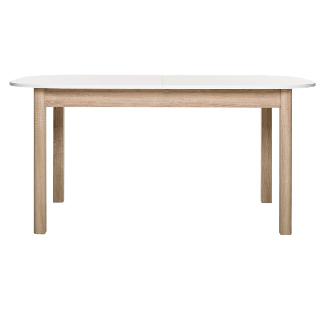 Irma Extendable Table 1.6m-2m - White, Oak - 1