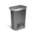 simplehuman Plastic Rectangular Step Can 45L - Grey
