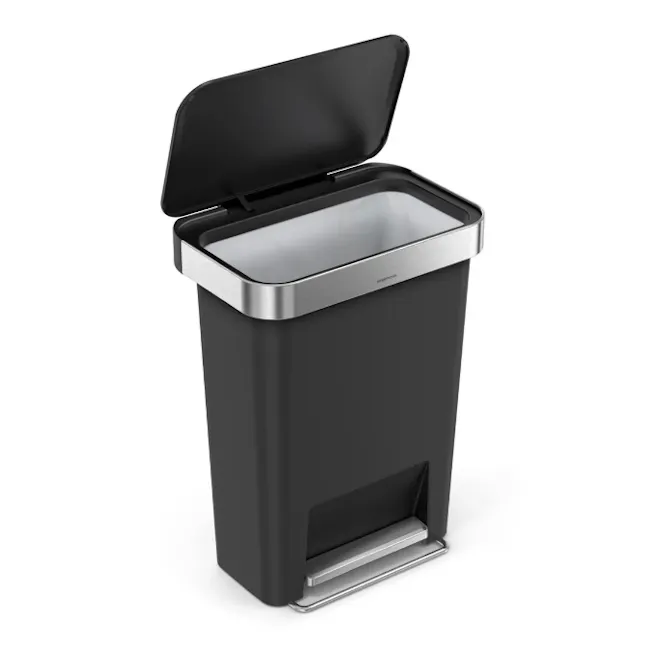simplehuman Plastic Rectangular Step Can 45L - Grey - 2