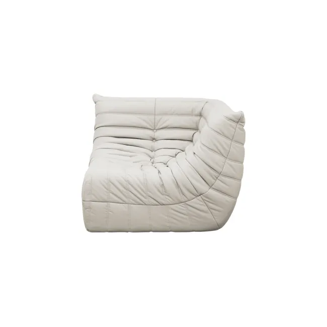 Hayward Corner Low Sofa - Taupe (Faux Leather) - 2