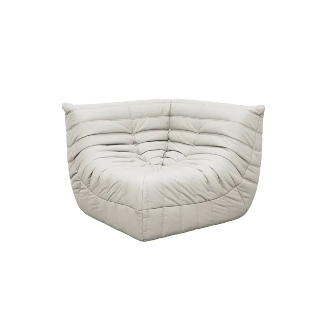 Hayward Corner Low Sofa - Taupe (Faux Leather) - 4