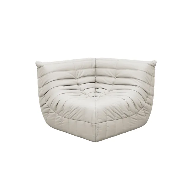 Hayward Corner Low Sofa - Taupe (Faux Leather) - 1