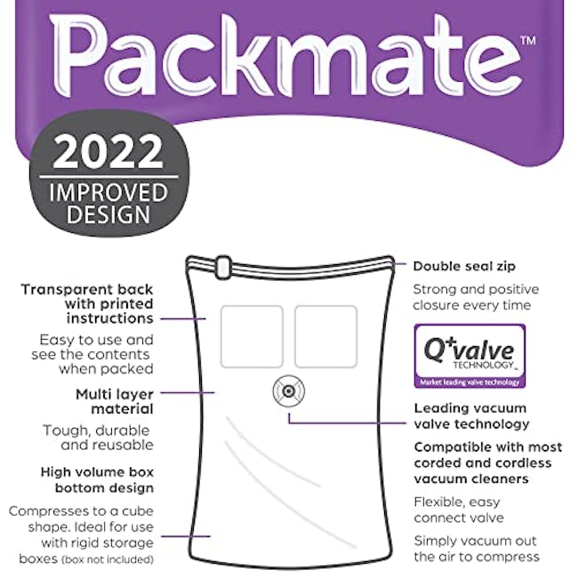 Pack Mate High Volume Cube Vacuum Storage Bags (2pc High Volume) - Large - 5